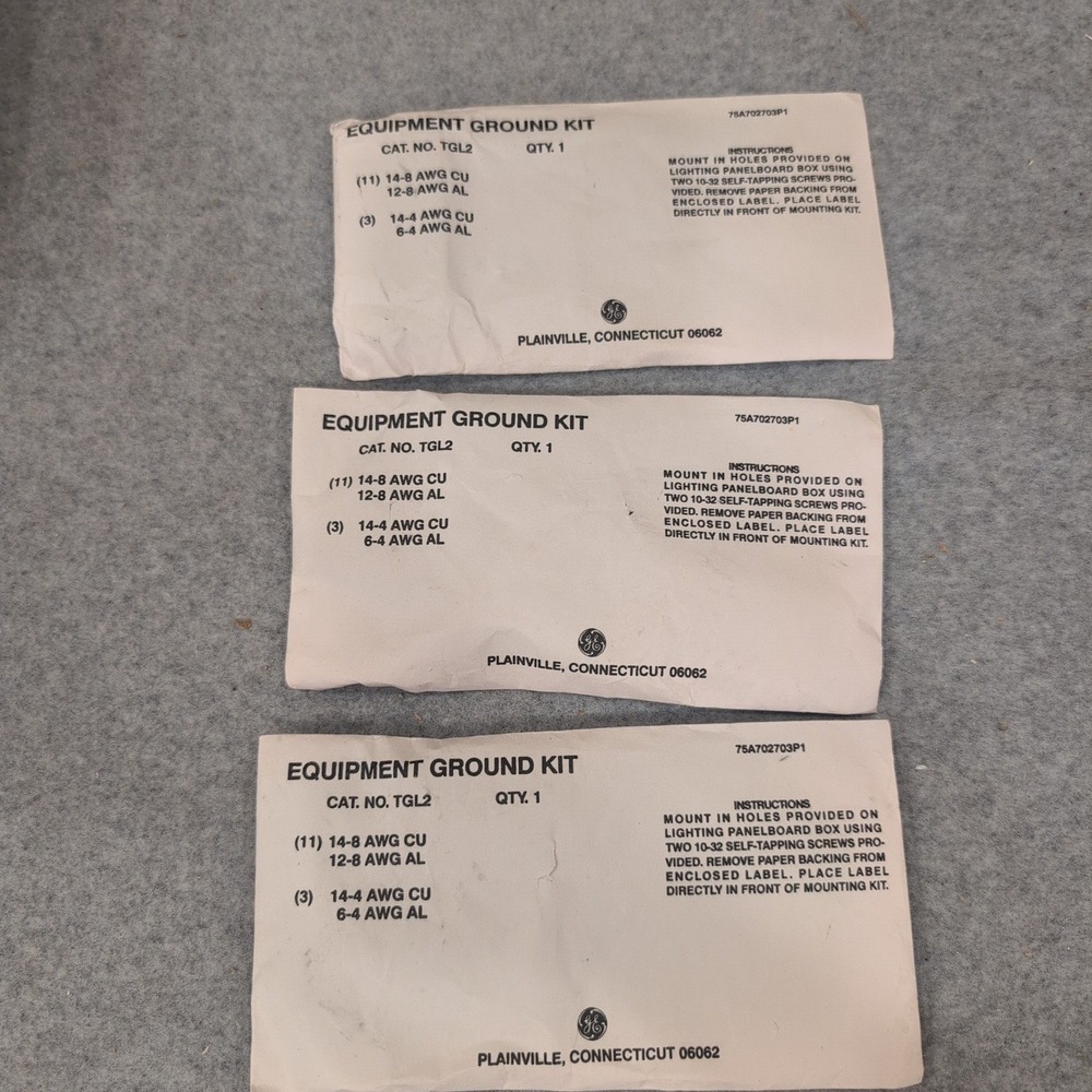 GE General Electric TGL2 Equipment Grounding Kit 75A702703P1 Lighting Panelboard